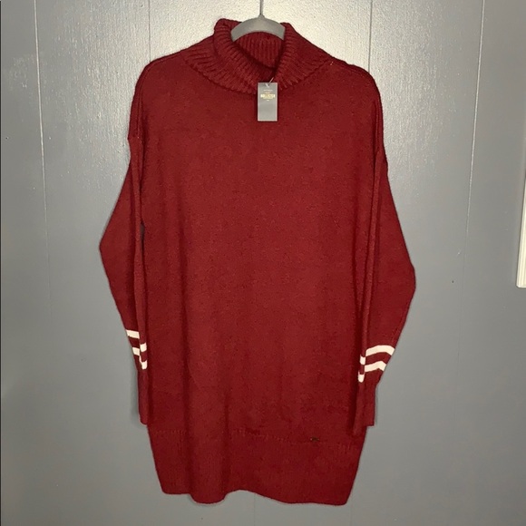 HOLLISTER Stripe Knit High Neck Dress Size S - Picture 7 of 8